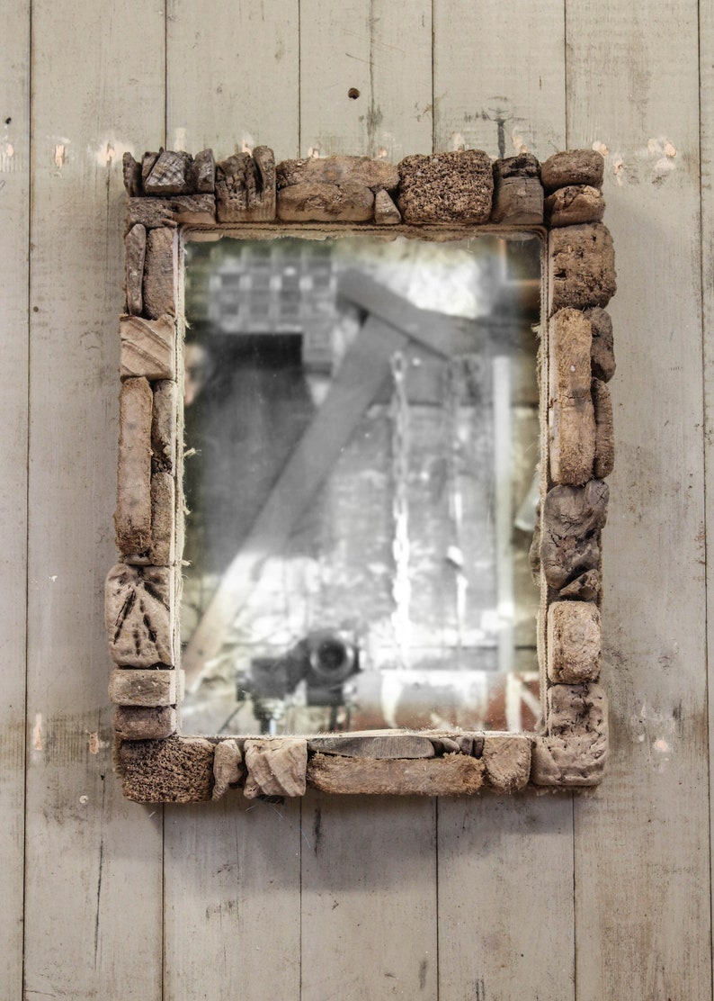Driftwood Bathroom Mirror Bleached Drift Wood Natural Beach Style