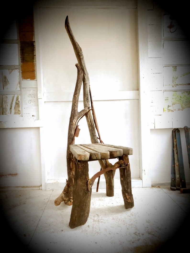 Driftwood Statement Chair,Drift wood Chair, Driftwood Seat,Coastal Garden, Driftwood dining chair, Driftwood Garden furniture Cornwall UK image 3