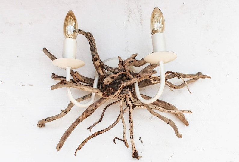Driftwood Wall Light Drift Wood Wall Light Drift Wood Wall Etsy UK
