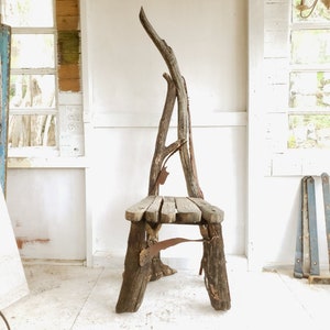 Driftwood Statement Chair,Drift wood Chair, Driftwood Seat,Coastal Garden, Driftwood dining chair, Driftwood Garden furniture Cornwall UK image 1