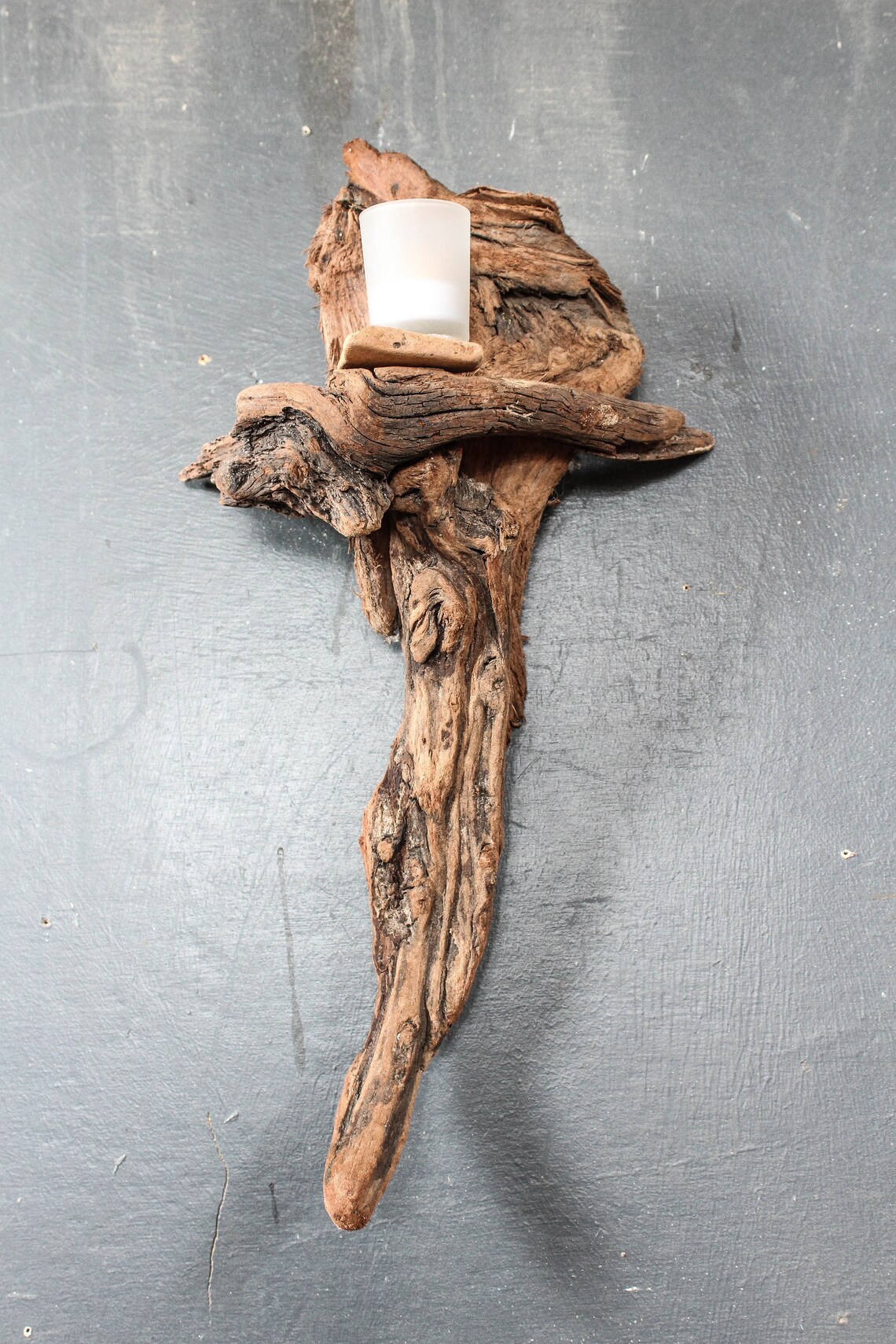 Driftwood Wall Candle Holder Drift Wood Wall Candle Holder Etsy UK