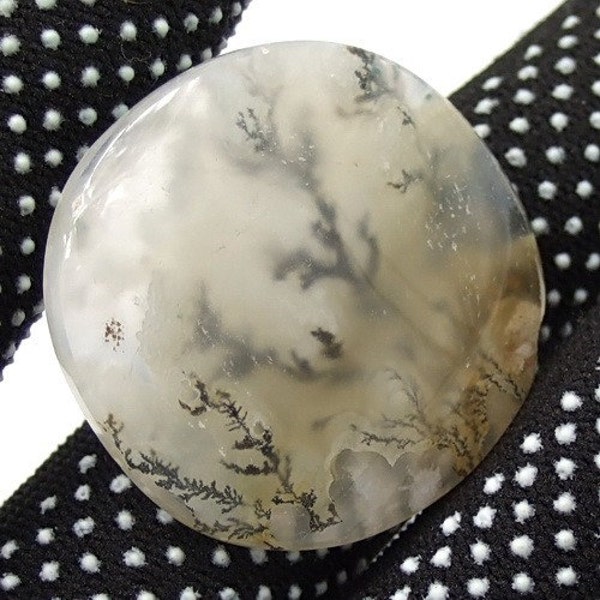 15% 3 Day Sale All Stock- Large Java Dendritic Agate Cabochon 31x31x7mm 50CTS