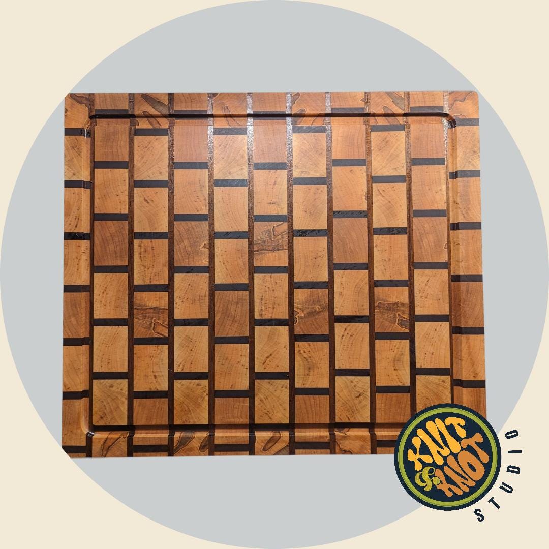 Curated visual reference: Gallery Detail: The Mosaic Board Brick Pattern End Grain Cutting Board Handmade