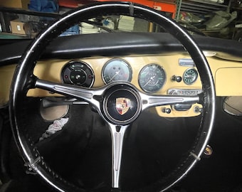 Couvre volant en cuir véritable pour PORSCHE 356 - 1964 16,5 pouces