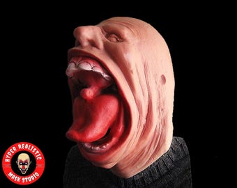 Big Mouth Latex Mask - Zombie Horror Halloween Accessory