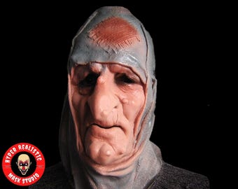 Máscara de látex de alta calidad - Alte Frau y efecto de terror Hexe - Vampir FX y Baba Jaga