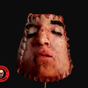 Human Skin Lampshade 6" Skinned Faces Body Parts Horror Gore Special effects fx