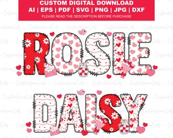 Custom Name Valentine PNG Shirt | Personalized Valentine Name SVG | Kids Valentine Sublimation Design | Kids Monogrammed Valentine PNG