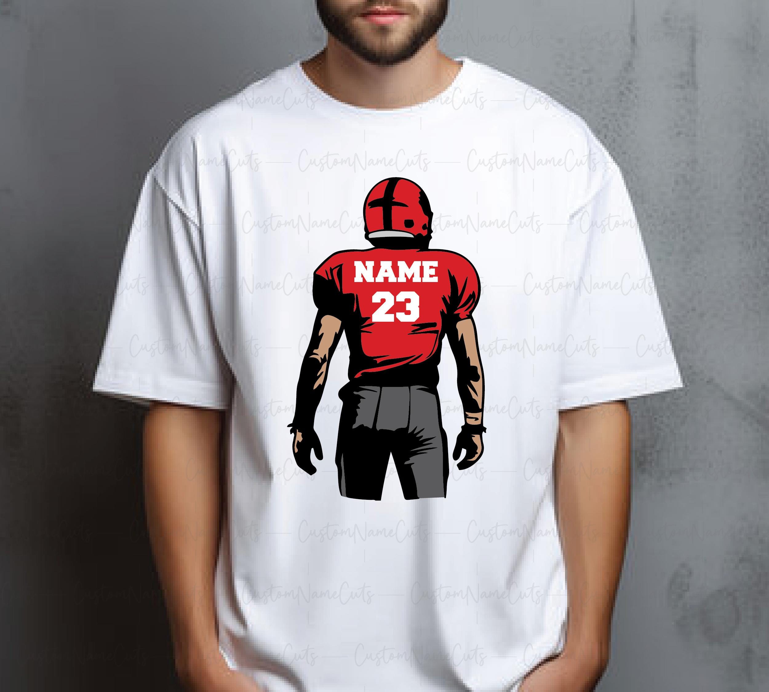 Custom Football Player SVG PNG | Personalized Football Name SVG ...