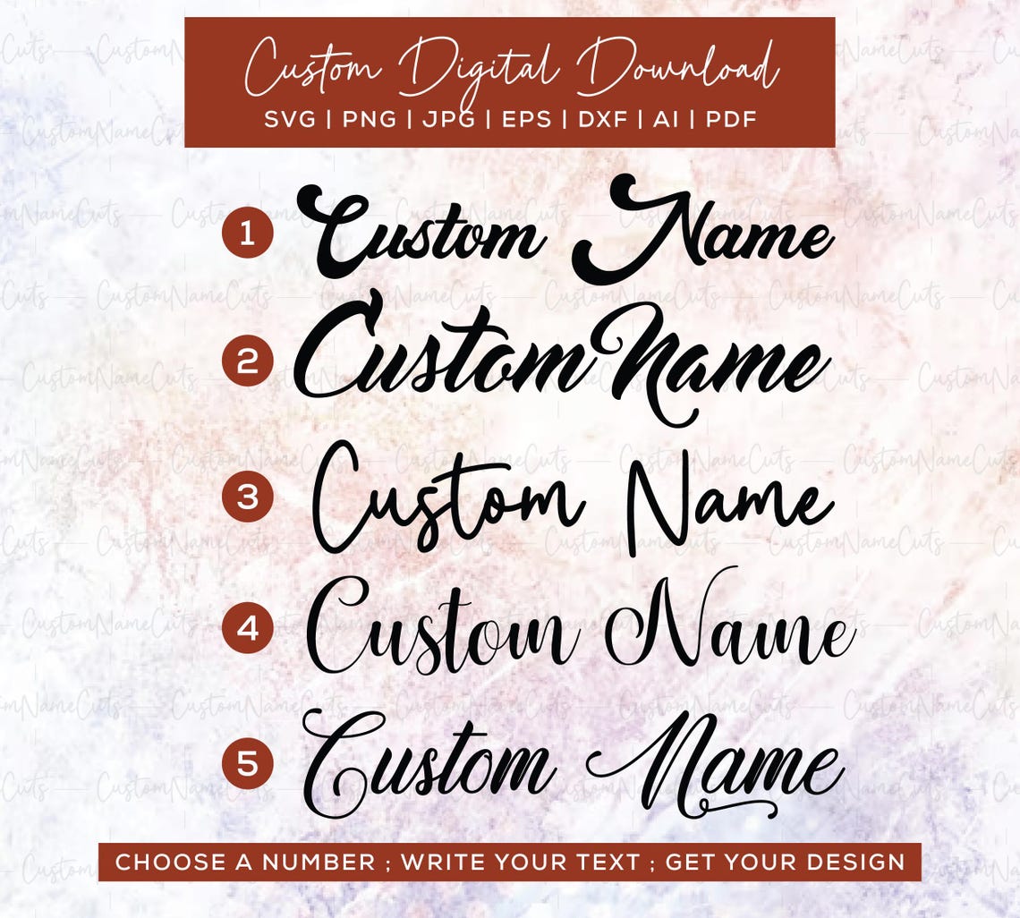 Custom Name SVG | Personalized Name Svg File | Custom Calligraphy Name ...