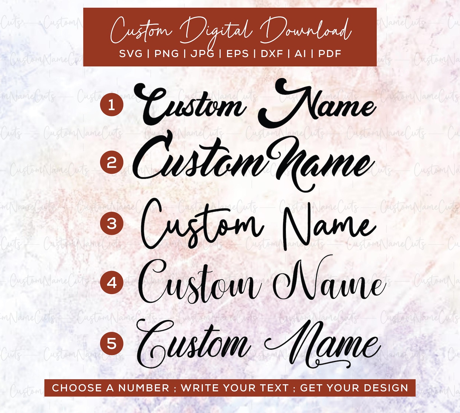 Custom Name Image Example Custom Name SVG | Personalized Name Svg File | Custom Calligraphy Name ...