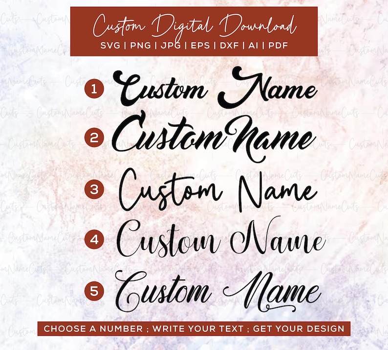 Custom Name SVG | Personalized Name Svg File | Custom Calligraphy Name ...