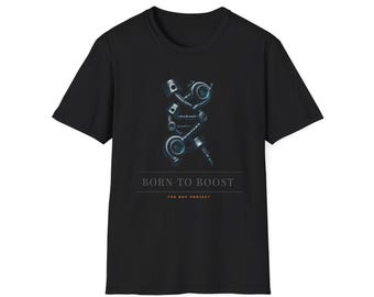 Turbocharged DNA Unisex Softstyle T-Shirt, Boost Racing Tee, Car Enthusiast Shirt, Mechanic Gift, Auto Engine Top