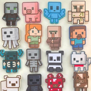 Mine Pixel Cupcake Toppers: Mine Crafter Birthday Party Picks