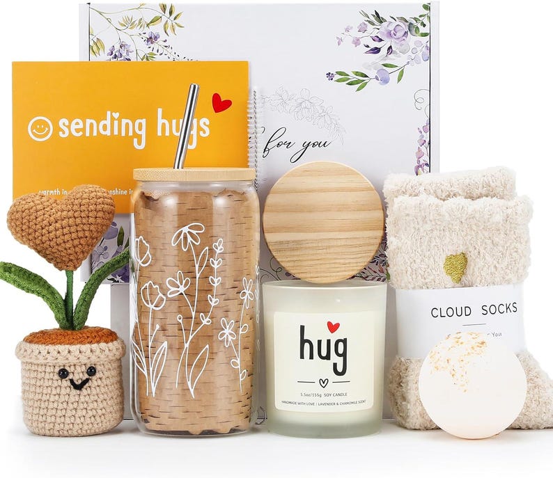 Get Well Soon Gift Basket for Women, Luxury Care Package, Hugs ...