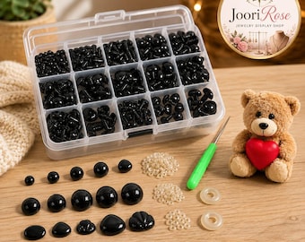 566PCS Safety Eyes and Noses with Washers, Amigurumi Doll Making Supplies
