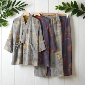 Pigiama Kimono Donna In Cotone - Comodo E Morbido Per Casa E Spa - Foto 7