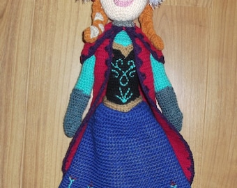 ANNA Frozen Ice princess Doll CROCHET pattern PDF