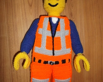 EMMET awesome Block movie style construction man CROCHET pattern PDF