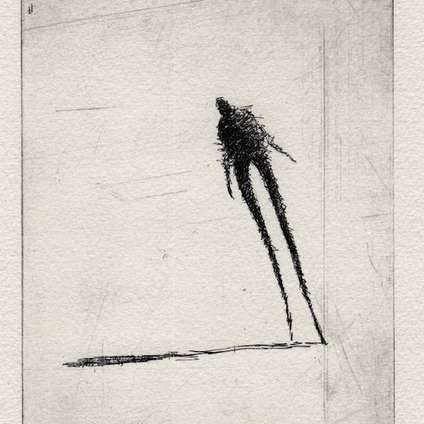 ORIGINAL ETCHING "Walking VIII"