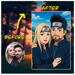 Custom Ninja Character Drawing | Anime-Inspired Shinobi Portrait | Hand-Drawn Art from Photo | Personalized Gift for Him or Her