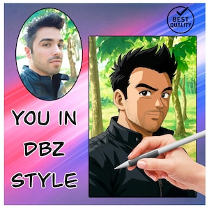 Custom Dragon Ball Z Portrait: Personalized Anime Fan Art (Digital Download)