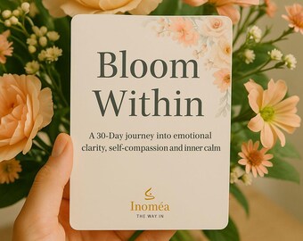 Bloom Within – 30-Day Self-Discovery Journal Cards (Printable PDF for Emotional Growth)