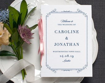 love wedding program wedding
