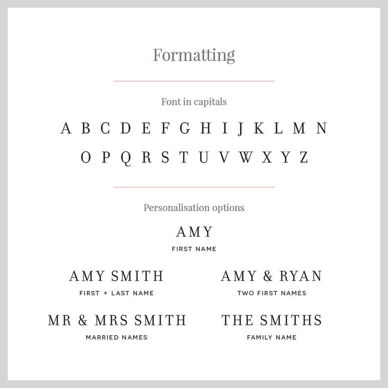 Personalised Folded Note Card /'Fern/' Personalized Name Stationery Sets Personal Family Correspondence Card Wedding Thank You Gift