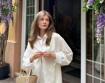 Cottagecore linen womens blouse and shorts vintage shirt | 2 Piece Outfit with Shirt and Shorts – Lightweight Linen Suit