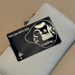 Carte portefeuille à ultrasons pour grands-parents, faire-part de bébé, carte d'échographie personnalisée pour grand-mère et grand-père, cadeau de révélation de grossesse