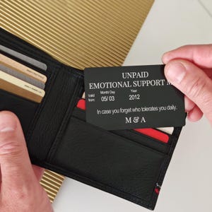 Lustige Metall Brieftasche Karte für Freund Geschenk für Freundin Personalisierte Karte für Ihn Einzigartiges Geschenk für sie Valentinstag Ferngeschenk
