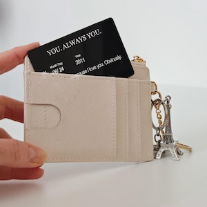 Tarjeta de billetera Regalo romántico divertido para ella Regalo de aniversario de él Inserto de billetera personalizado Tarjeta de regalo única 10.º aniversario de bodas