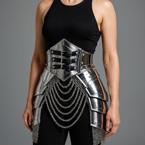 Lady Knight Steel Tassets Waist Armor Chainmail /Women&#39;s Metal Tassets/Fantasy Female Tassets/Cosplay Armor/Larp Armor/Gift For Her