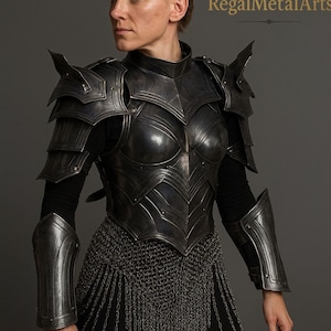 Medieval Knight Fantasy Lady Gothic Warrior Half Body Armor -Women&#39;s Armor Larp Lady Armor Suit -, Gift for women