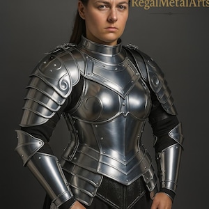 Medieval Knight Fantasy ELVEN Lady Warrior Half Body Armor - Women&#39;s Armor Larp Lady Armor Suit - Pauldrons,gorget,corset Gift for women