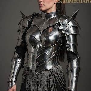 Medieval Knight Fantasy Lady Gothic Warrior Half Body Armor -Women&#39;s Armor Larp Lady Armor Suit -, Gift for women