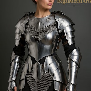 Medieval Knight Fantasy Lady Gothic Warrior Half Body Armor -Women&#39;s Armor Larp Lady Armor Suit -, Gift for women