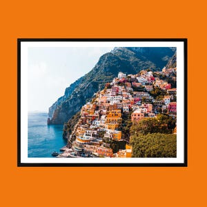 Positano Print: Amalfi Coast Cliffside Village, Italy Coastal Art