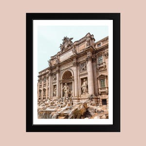 Trevi Fountain Rome Print: Italian Baroque Architecture Photo