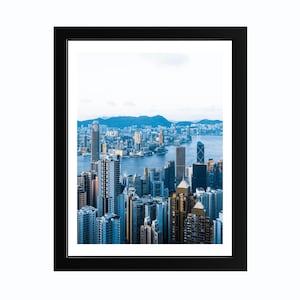 Hong Kong Skyline Wall Art | Victoria Harbour Cityscape Print | Modern Urban Photography | Asia Travel Poster | High-Rise Architecture Decor