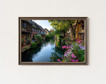 Colmar France Print, Little Venice Canal, Alsace Travel Photography