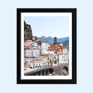 Amalfi Coast Print: Italian Coastal Village Photography, Mediterranean Wall Art