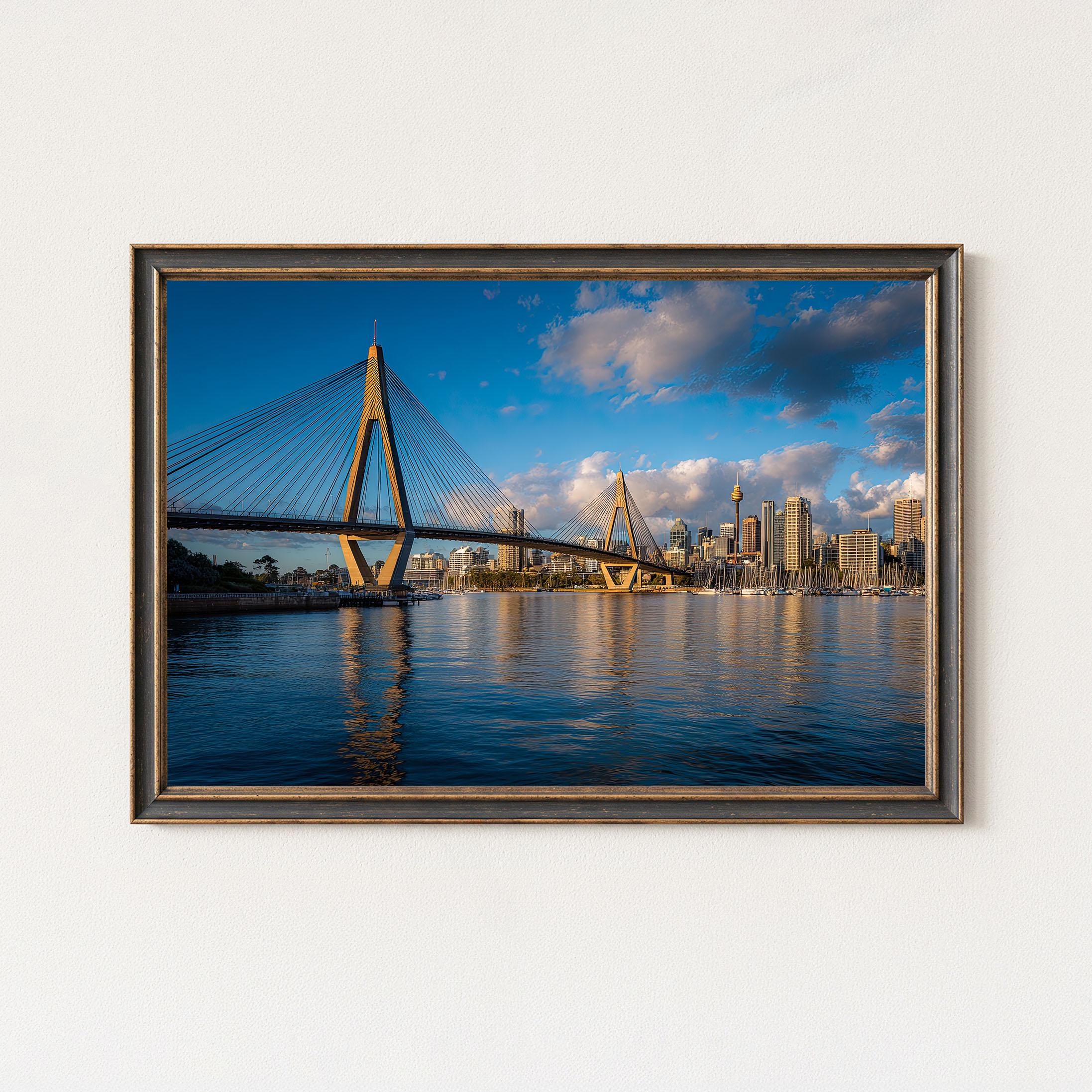 Sydney Anzac Bridge Print – Harbour Skyline Wall Art - Etsy Canada