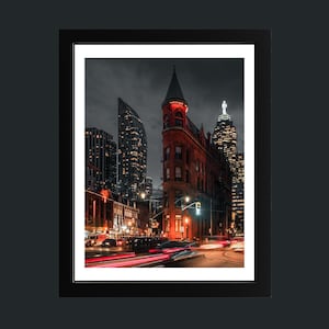Gooderham Flat Iron Building, Toronto, Photo Print, Toronto Home decor, Real Photography Art, Canada Photography Art, Night Photography
