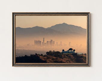 Los Angeles Griffith Observatory Wall Art | Skyline Sunset Print