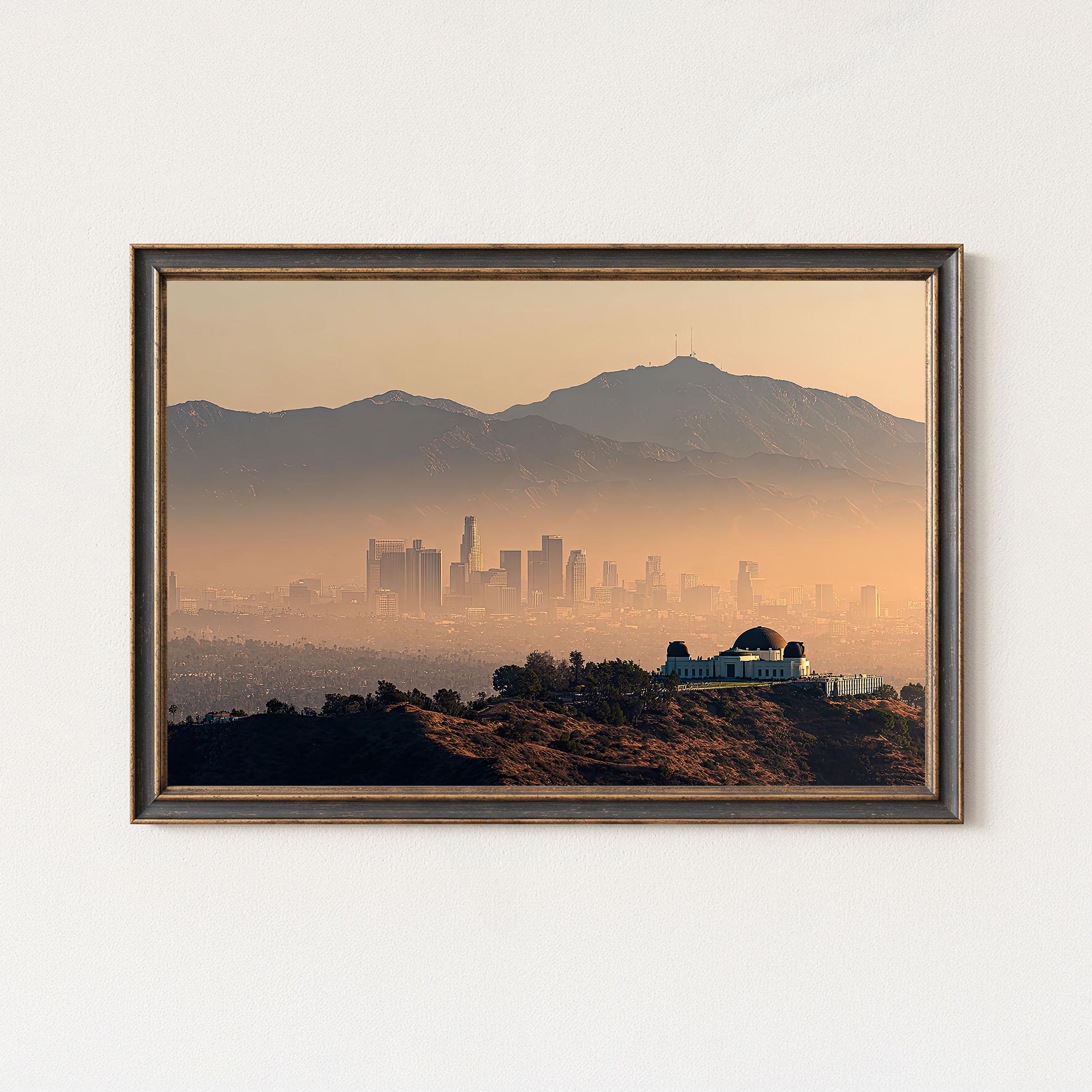 Los Angeles Griffith Observatory Wall Art | Skyline Sunset Print