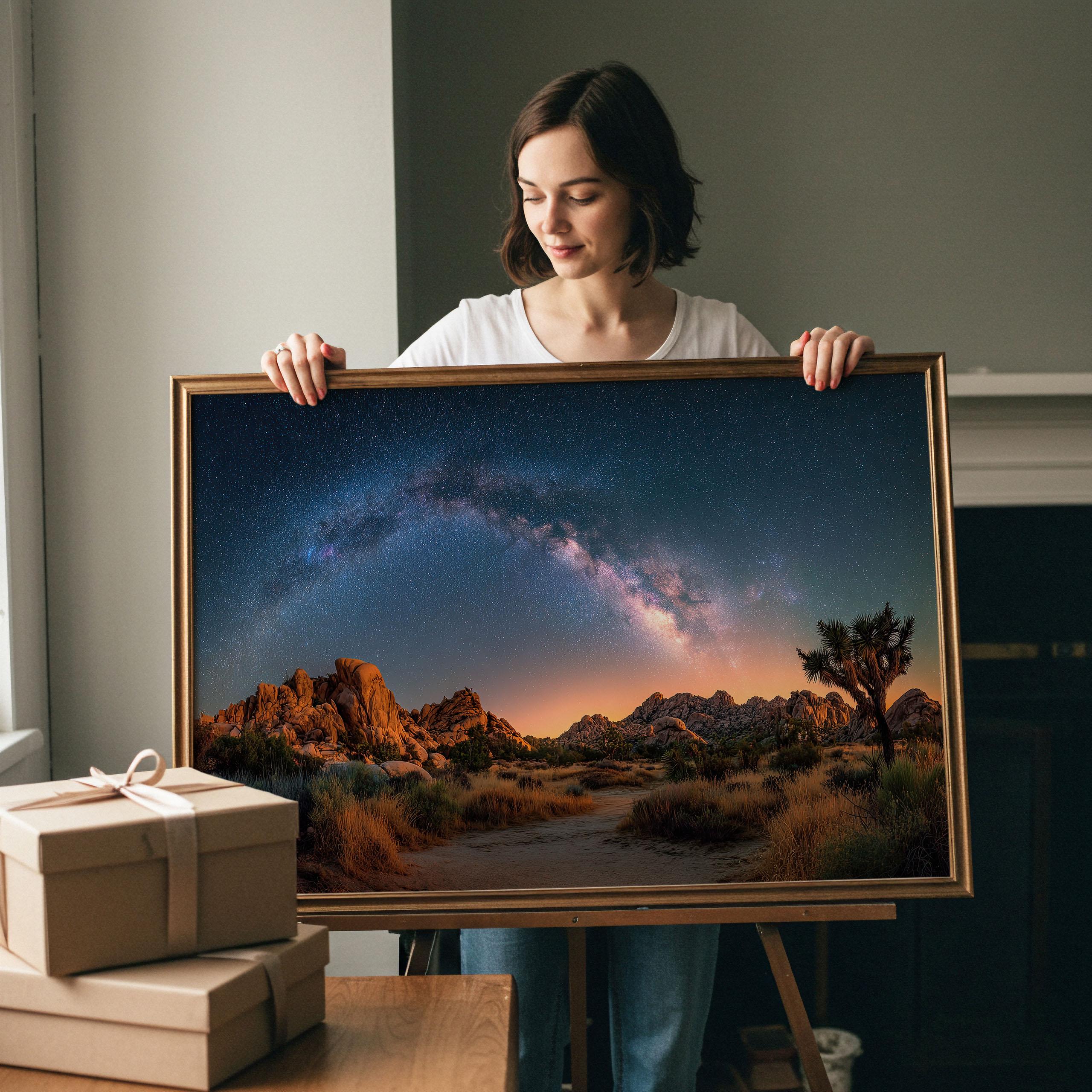 Joshua Tree Milky Way Panorama Fine Art Print • Desert Night Sky