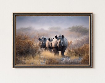 Rhino Photography Print – African Wildlife Wall Art