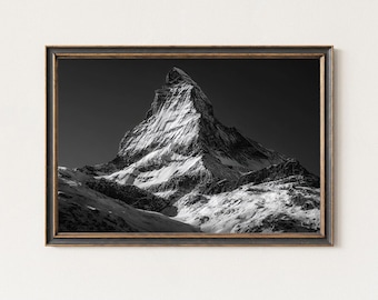 Matterhorn-print • Zwart-wit Zwitserse Alpen Fine Art